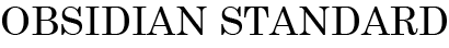 Obsidian Standard
